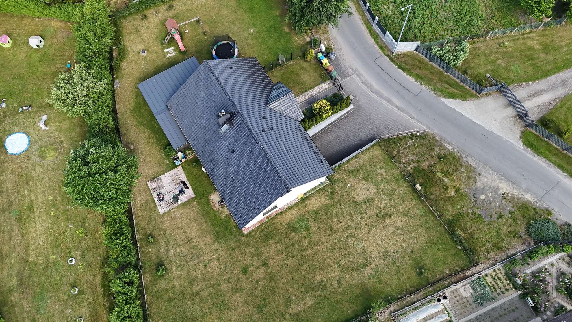 Widok z góry na dom